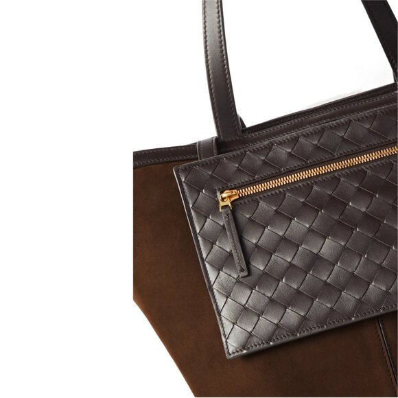 Bottega Veneta Medium Flip Flap Suede Tote Bag - Fondant - Picture 2 of 10